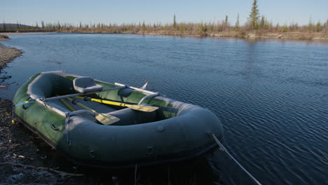 a-raft-in-a-river-in-Alaska
