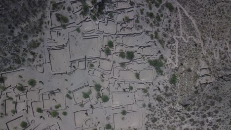 Top-down-aerial-shot-high-above-the-ancient-Ruins-of-Quilmes