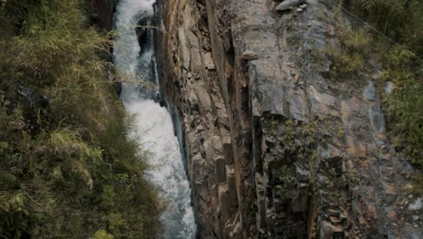 Water-Stream-During-Waterfalls-Tour-In-Baños-De-Agua-Santa,-Ecuador