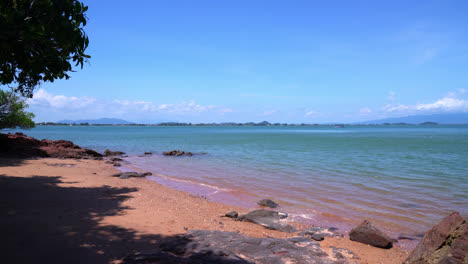 The-Pink-Coast-with-sea-beach-at-Chanthaburi,-Thailand