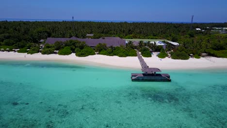 Abgelegenes-Malediven-resort-Im-Indischen-Ozean