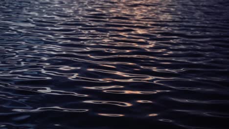 Slow-Motion-Of-Deep-Dark-Ripples-With-Reflection-At-Dusk