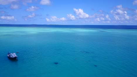 deep-blue-and-turquoise-open-sea-in-different-tones-of-blue-on-a-bright-sunny-day,-drone-footage-aerial-view