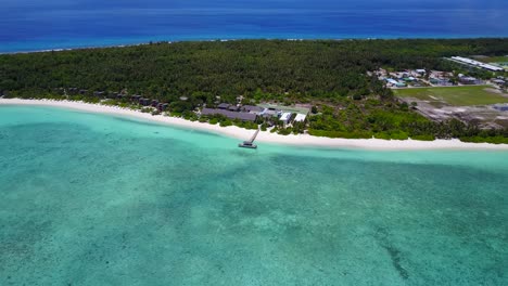 Wide-panoramic-aerial-across-Maldives-island