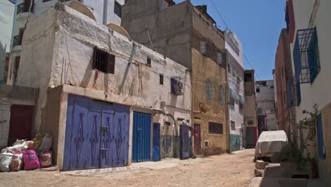 Straßenansicht-Des-Dorfes-Taghazout-In-Marokko