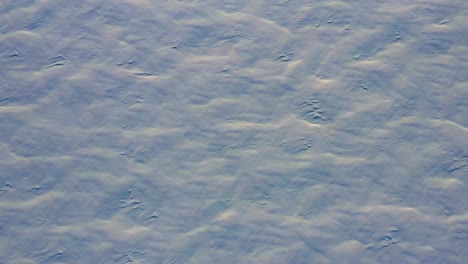 Aerial-TOPDOWN-flying-forward-over-the-patterns-in-the-fresh-snow