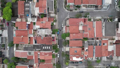 Following-a-car-from-above-driving-through-the-suburbs-in-Sao-Paulo-Brazil