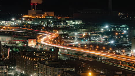 Incredible-long-exposure-nighttime-timelapse-of-a-busy-highway-in-downtown-Toronto