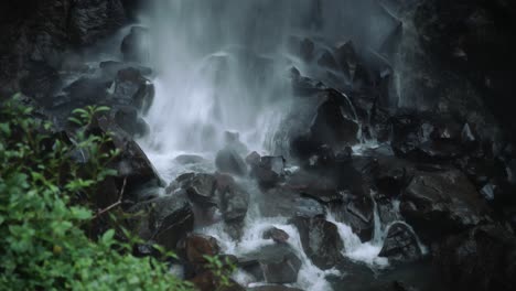 The-wet-rocks-at-the-bottom-of-a-waterfall-in-Panama