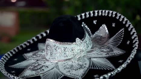 Traditional-mariachi-Mexican-sombrero-in-black-and-white-color
