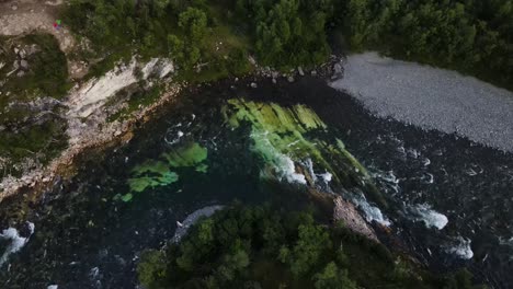 Algae-valley-waters-of-Abisko-National-park-Kiruna-Sweden-aerial