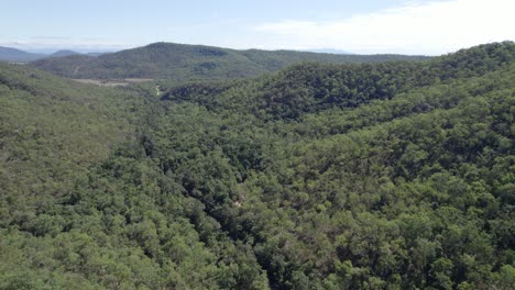 Densely-Forested-Landscape-At-Paluma-Range-National-Park-In-North-Queensland,-Australia---aerial-shot
