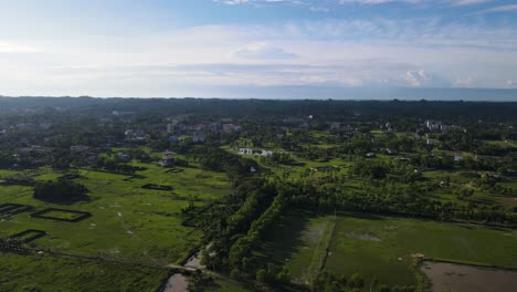 Aerial-Flying-Over-Fertile-Green-Landscape-In-Sylhet