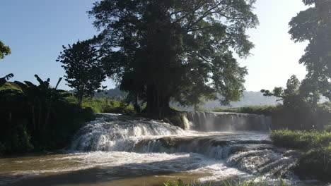 Waikelo-Sawah-Waterfall,-Also-Known-As-Bendungan-Waikelo-Sawah-In-Sumba-Regency,-East-Nusa-Tenggara,-Indonesia