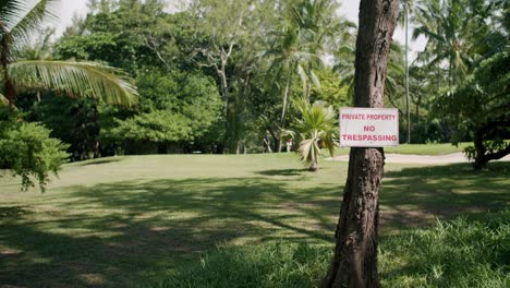 Fixed-Shot-Of-Golf-Field-In-Green-Landscape-Island,-Mauritius,-Africa