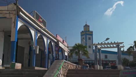 Markt-Und-Moschee-Im-Marokkanischen-Dorf-Tagahzout