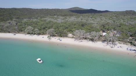 Resort-Accommodation-And-Dense-Trees-On-Great-Keppel-Island-In-Capricorn-Coast-of-Central-Queensland,-Australia