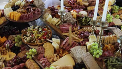 Delicious-fresh-food-on-banquet-table-at-wedding-reception-feast
