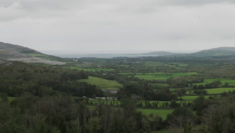 Aussicht-über-Das-Irische-Ackerland-Mit-Bewölktem-Himmel
