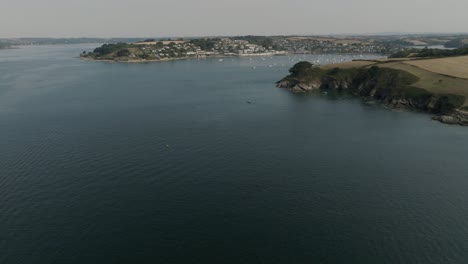 St-Mawes-Luftaufnahme-Falmouth-Mündung-Sommer-Uk-Landschaft-Meer-Hafen-Hafen-Küste-Cornwall