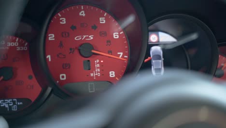 Tachometer-Of-Luxury-Car-Porsche-Macan.-close-up