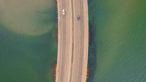 Top-down-aerial-view-of-bridge-that-connects-Algeciras-port-to-the-city