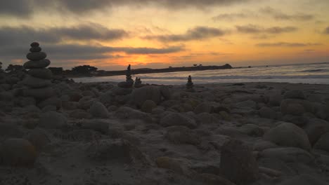 Pebble-Beach-Coastal-Sunset-in-Monterey,-California