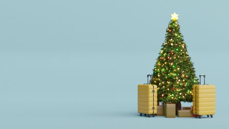 árbol-De-Navidad-Con-Maleta.-Concepto-De-Viaje-De-Navidad