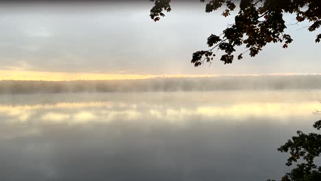 Hyperlapse-of-a-foggy-misty-river-at-sunset-long-clips-giving-multiple-options-to-edit