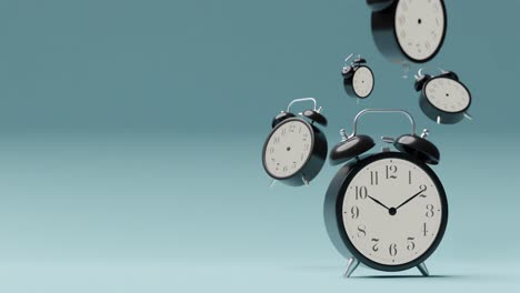 alarm-clocks-floating-on-a-blue-background
