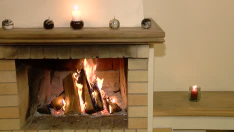The-fireplace-burns-alder-wood-with-a-nice-beautiful-flame