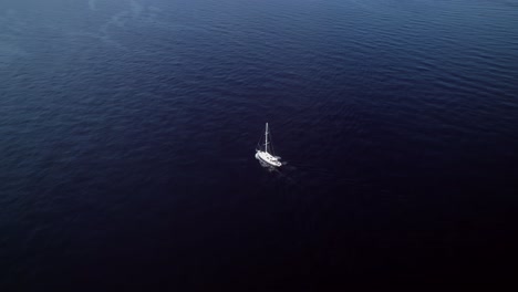 Aerial-circling-a-yacht-on-the-sea