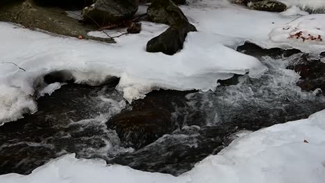 Eisufer-Des-Flusses-Im-Winter