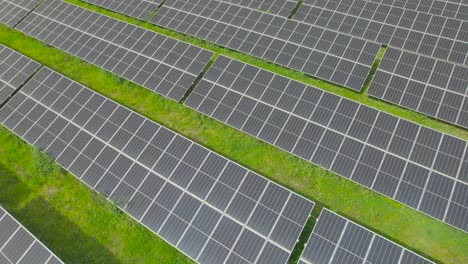 Blue-Solar-Panels-In-Row-In-Field
