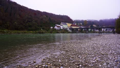 Salzach-River,-The-Border-Between-Austria-And-Germany-At-Burghausen-In-Bavaria