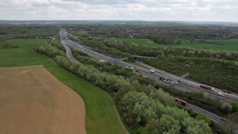 M25-Motorway-UK-drone-aerial-view-4K