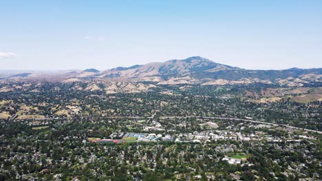 Aerial-view-of-Danville-city-and-Mt-Diablo-in-background-at-Las-Trampas-Regional-Wilderness