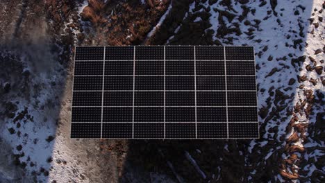 Top-view-of-Solar-panel-slowly-moving-away