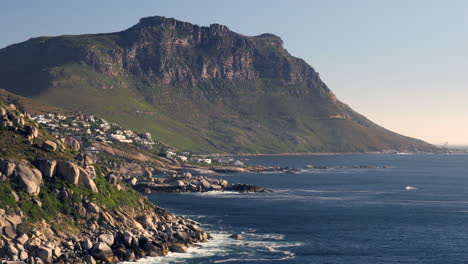 Craggy-Slope-And-Coastline-Of-Llandudno-In-Cape-Town,-South-Africa