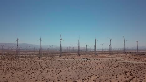 Windmills-producing-Renewable-energy-in-desert-landscape