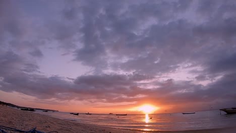 colourful-sunset-on-a-beach-in-Nusa-Penida