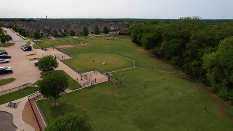 Luftaufnahmen-Vom-Freedom-Dog-Park-Im-Trophy-Club-Texas