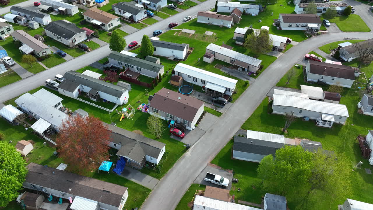 Vídeo Premium Parque De Casas Rodantes Para Casas Rodantes En Los Estados Unidos Pobres Y De 7856