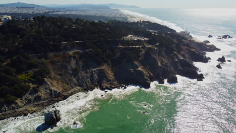 Zerklüftete-Landschaft-An-Der-Küste-Von-San-Francisco-In-Kalifornien,-Usa