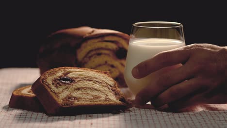 Traditional-Sweet-Bread-and-a-glass-with-milk-4k