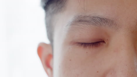 Close-up-of-Asian-Man's-face