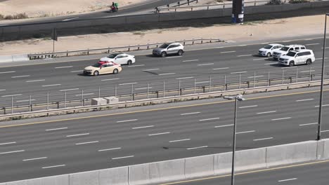 4K:-Traffic-on-the-Highway-in-Dubai,-E-11-road-The-United-Arab-Emirates