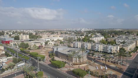 aerial-shot-above-the-culture-dome-at-netivot-city,-israel