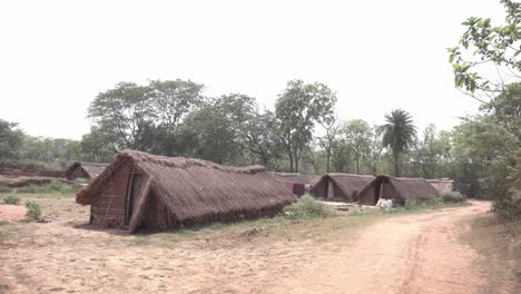 Indigene-Völker-In-Abgelegenen-Gebieten-Indiens-Leben-In-Lehmhütten-Und-Strohgedeckten-Hütten
