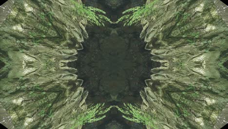 Grünes-Kaleidoskop-Mit-Waldbildern-Aus-Wissahickon-Creek,-Philadelphia,-Nr.-31